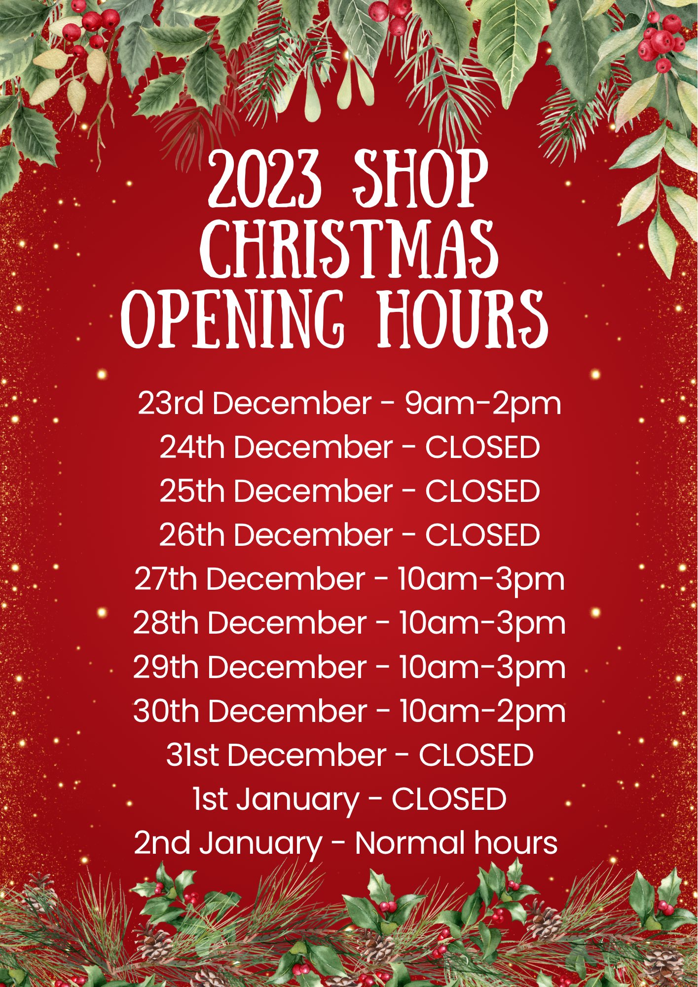 Opening Hours Rifleman Firearms