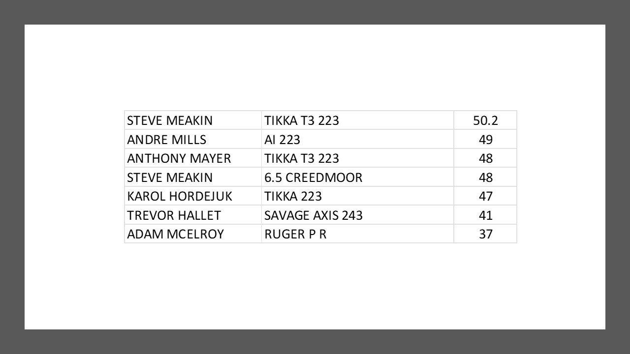 3 Centrefire 100yd Bench/Prone Rifleman Firearms