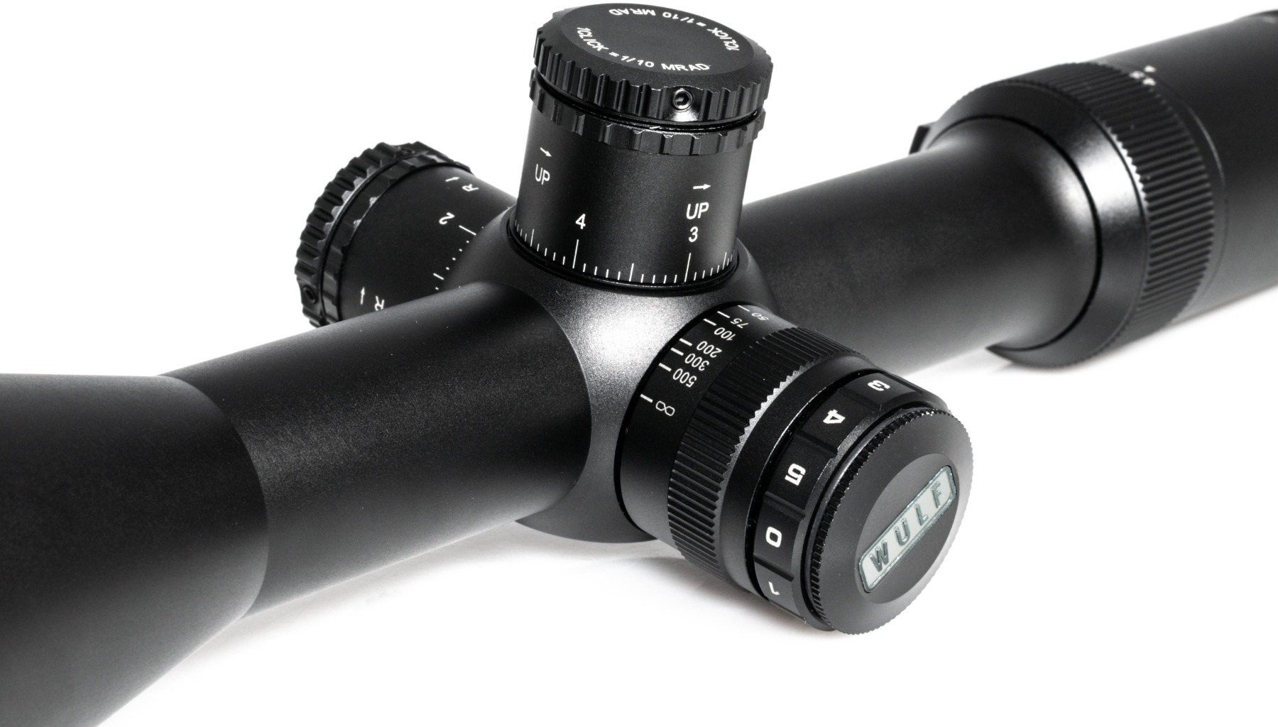 Wulf WULF Hurricane 4.518x50 SFP Illuminated Half Mildot 0.1MRAD Side