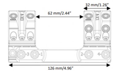 Spuhr SP-3002 Ø30 H38MM 0MIL Picatinny
