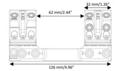 Spuhr SP-3004 Ø30 H48MM 0MIL Picatinny