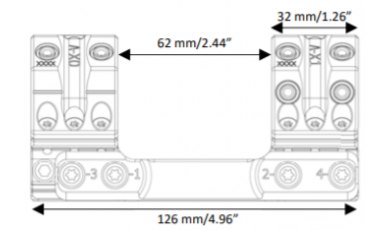 Spuhr SP-3601 Ø30 H30MM 6MIL Picatinny