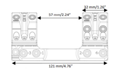 Spuhr SP-4006 Ø34 H34MM 0MIL Picatinny