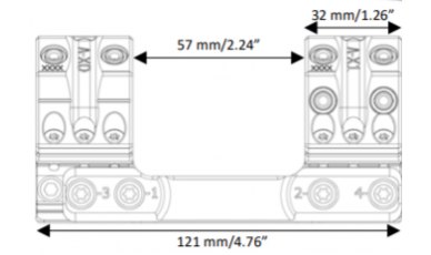 Spuhr SP-4008 Ø34 H44MM 0MIL Picatinny