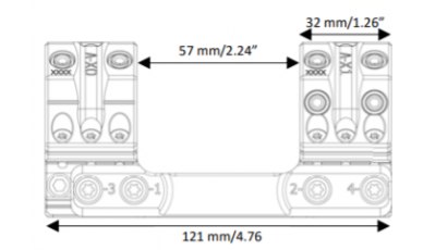 Spuhr SP-4011 Ø34 H28MM 0MIL Picatinny