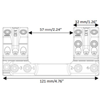 Spuhr SP-41808 Ø34 H44MM 18MIL Picatinny