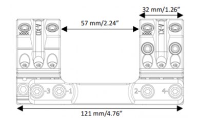 Spuhr SP-4301 Ø34 H30MM 3MIL Picatinny