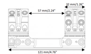 Spuhr SP-4601 Ø34 H30MM 6MIL Picatinny