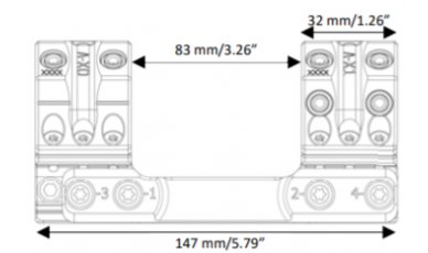 Spuhr SP-4603B Ø34 H38MM 6MIL Picatinny