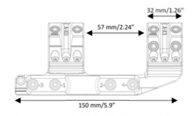 Spuhr SP-4616 Ø34 H38MM 6MIL Picatinny