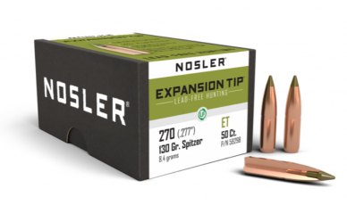Nosler 270 Caliber 130gr Expansion Tip® Lead Free (50ct) 59298