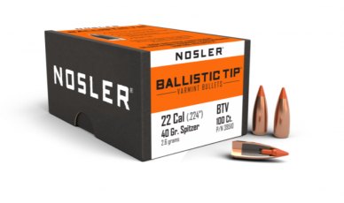 Nosler 22 Caliber 40gr Ballistic Tip® (100ct) Varmint 39510