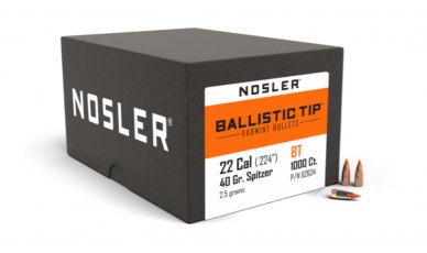 Nosler 22 Caliber 40gr Ballistic Tip® (1000ct) Varmint 62634