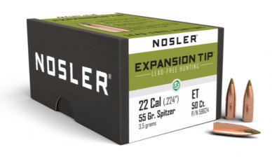Nosler 22 Caliber 55gr Expansion Tip® Lead Free (50ct) 59624