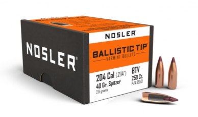 Nosler 204 Caliber 40gr Ballistic Tip® Varmint (250ct) 39521