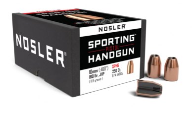 Nosler 10mm 180gr JHP Sporting Handgun (250ct) 44885