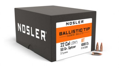 Nosler 22 Caliber 50gr Ballistic Tip® Varmint (1000ct) 15190