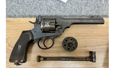 Second Hand Webley Mk VI .455 Service revolver With .22 Target Kit