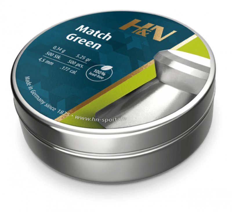H&N H&N Match Green Air Rifle Pellets .177