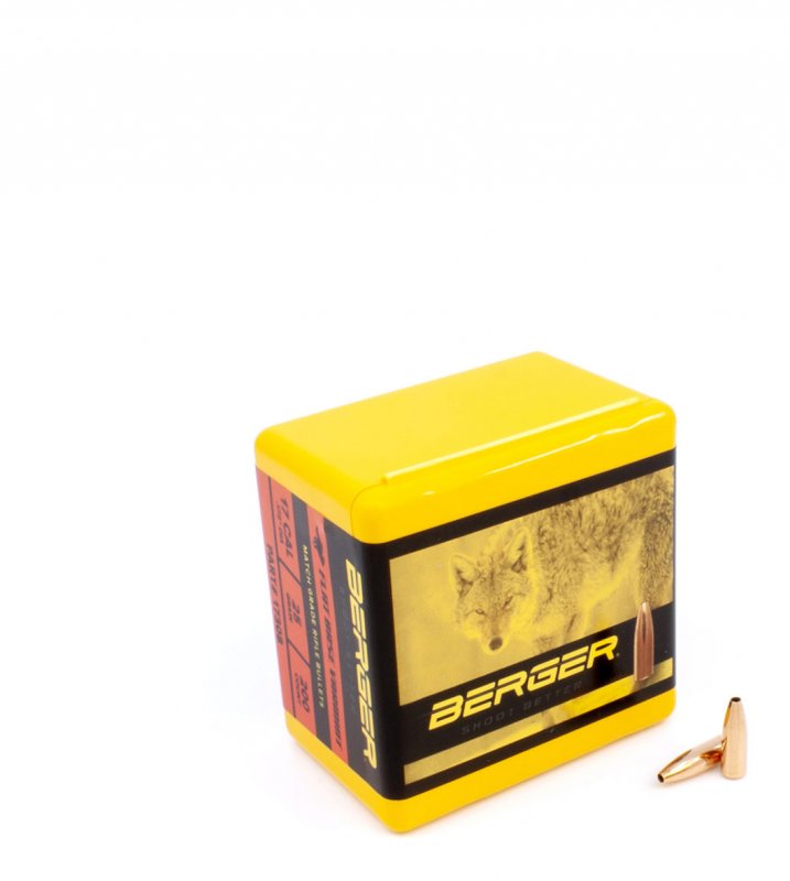 Berger  Berger 22 Calibre 60 Grain FB Varmint Rifle Bullet (22312)