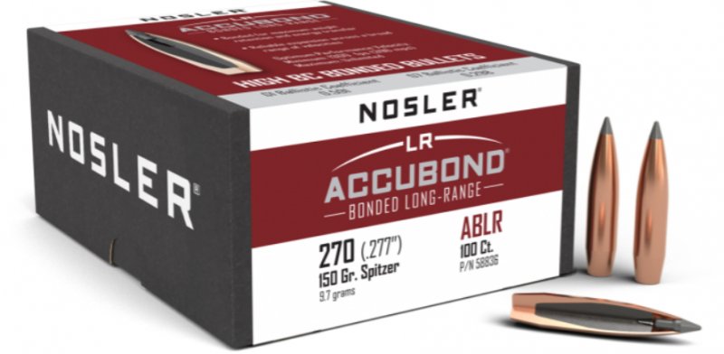 Nosler  Nosler 270 Caliber 150gr AccuBond® Long Range (100ct) 58836