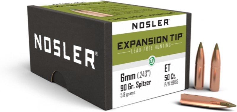 Nosler  Nosler 6mm 90gr Expansion Tip® (50ct) 59165