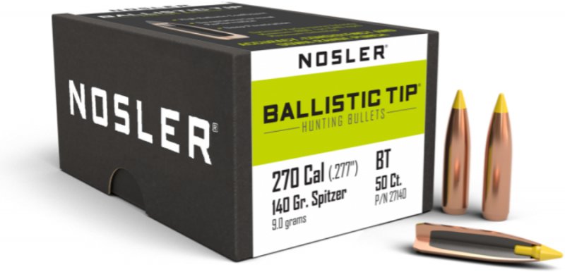 Nosler  Nosler 270 Caliber 140gr Ballistic Tip® Hunting (50ct) 27140