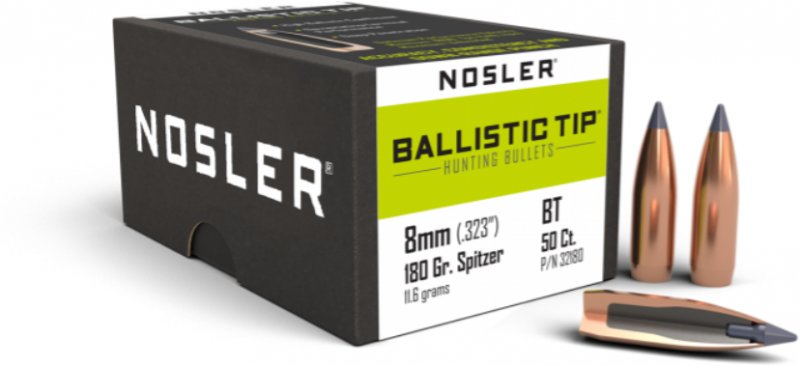 Nosler  Nosler 8mm 180gr Ballistic Tip® Hunting (50ct) 32180