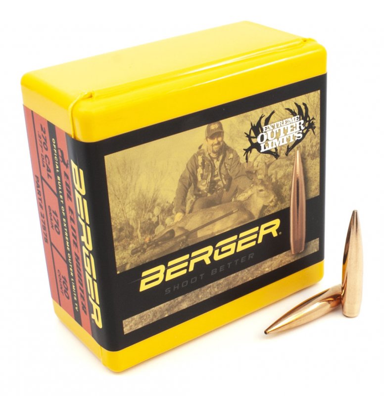 Berger  Berger 270 Calibre 170 Grain Extreme Outer Limits (EOL) Elite Hunter Rifle Bullet (27575)