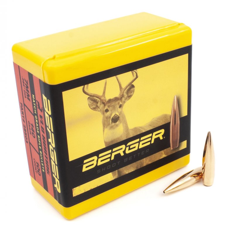 Berger  Berger 7 mm 140 Grain Very Low Drag (VLD) Hunting Rifle Bullet (28503)