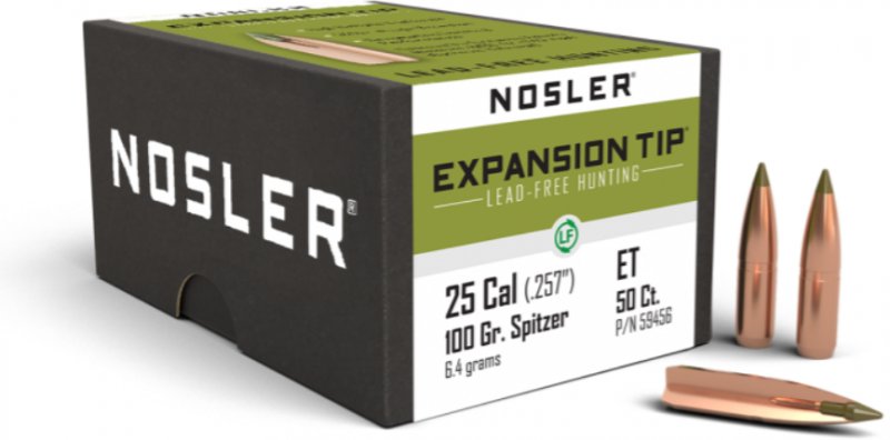 Nosler  Nosler 25 Caliber 100gr Expansion Tip® Lead Free (50ct) 59456
