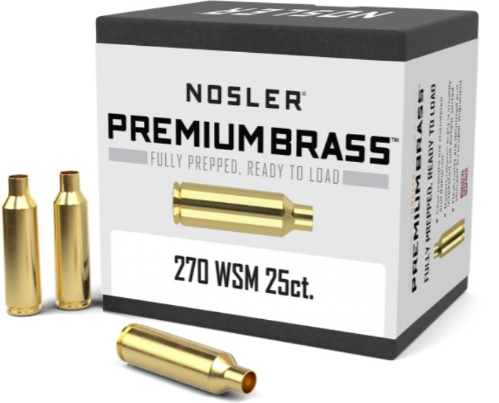 Nosler  Nosler 270 WSM Premium Brass (25ct) 10045