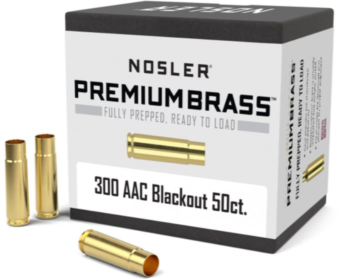 Nosler  Nosler 300 AAC Blackout Premium Brass (50ct) 45123