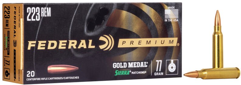 Federal Gold Medal Sierra MatchKing 223 Rem 77gr (GM223M3)