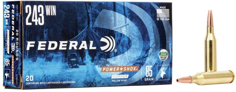 Federal Power-Shok Copper Rifle 243 Win 85gr (24385LFA)