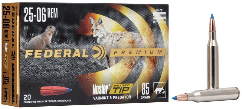 Federal Varmint & Predator Nosler Ballistic Tip 25-06 Remington (P2506G)