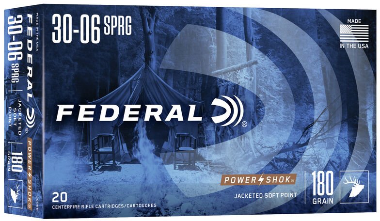 Federal Power-Shok Rifle 30-06 Springfield 168gr (3006B)