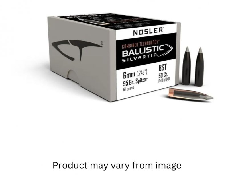 NOSLER BALLISTIC SILVERTIP 6MM 95GR